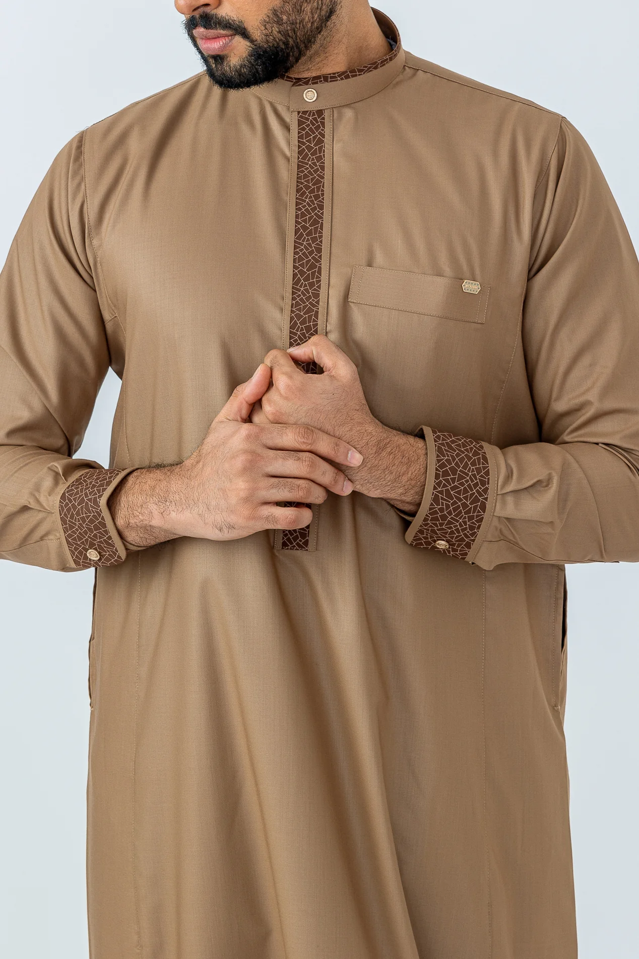Aztec Almond Brown Thobe - Image 7