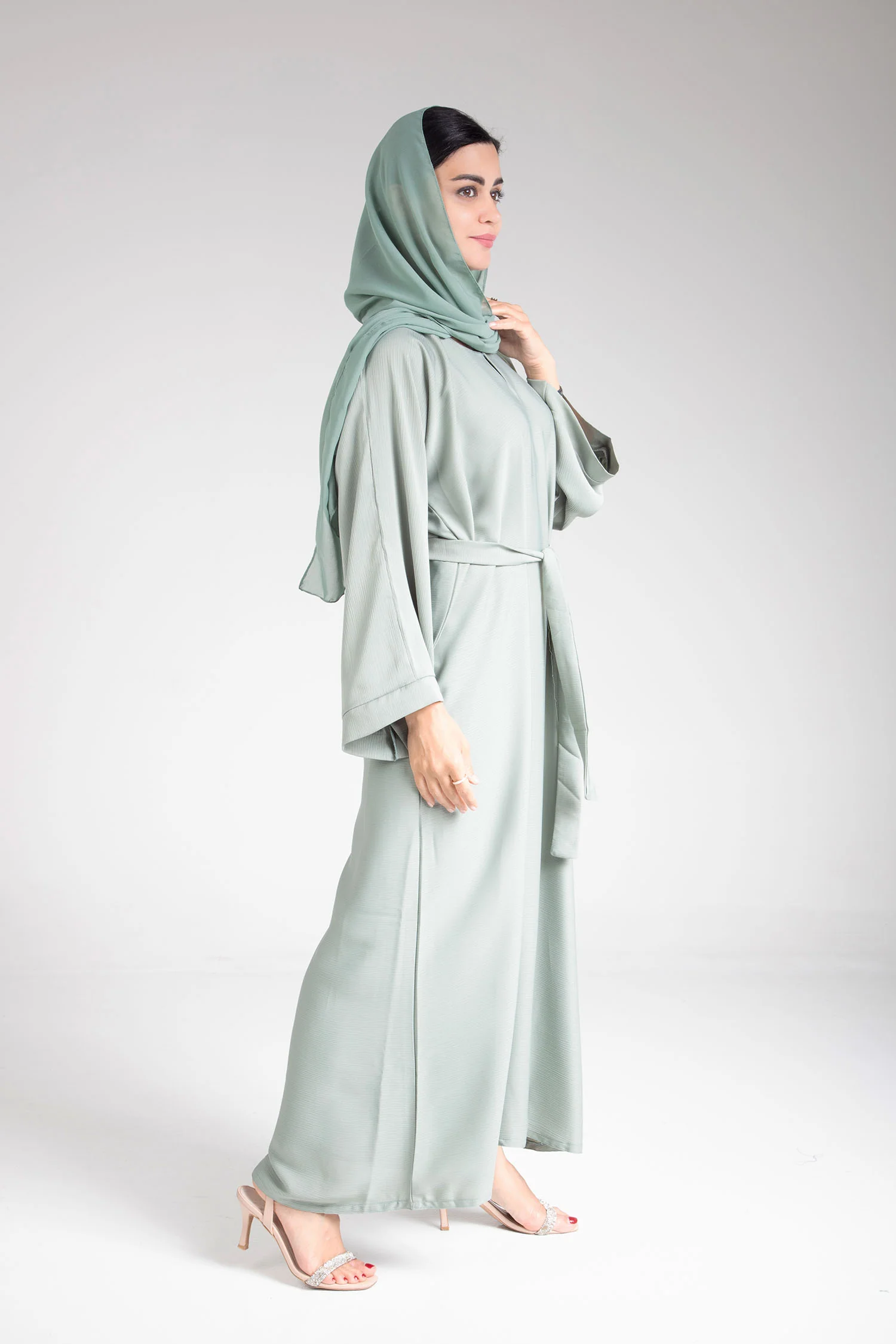 Classic Greenish Abaya - Image 3