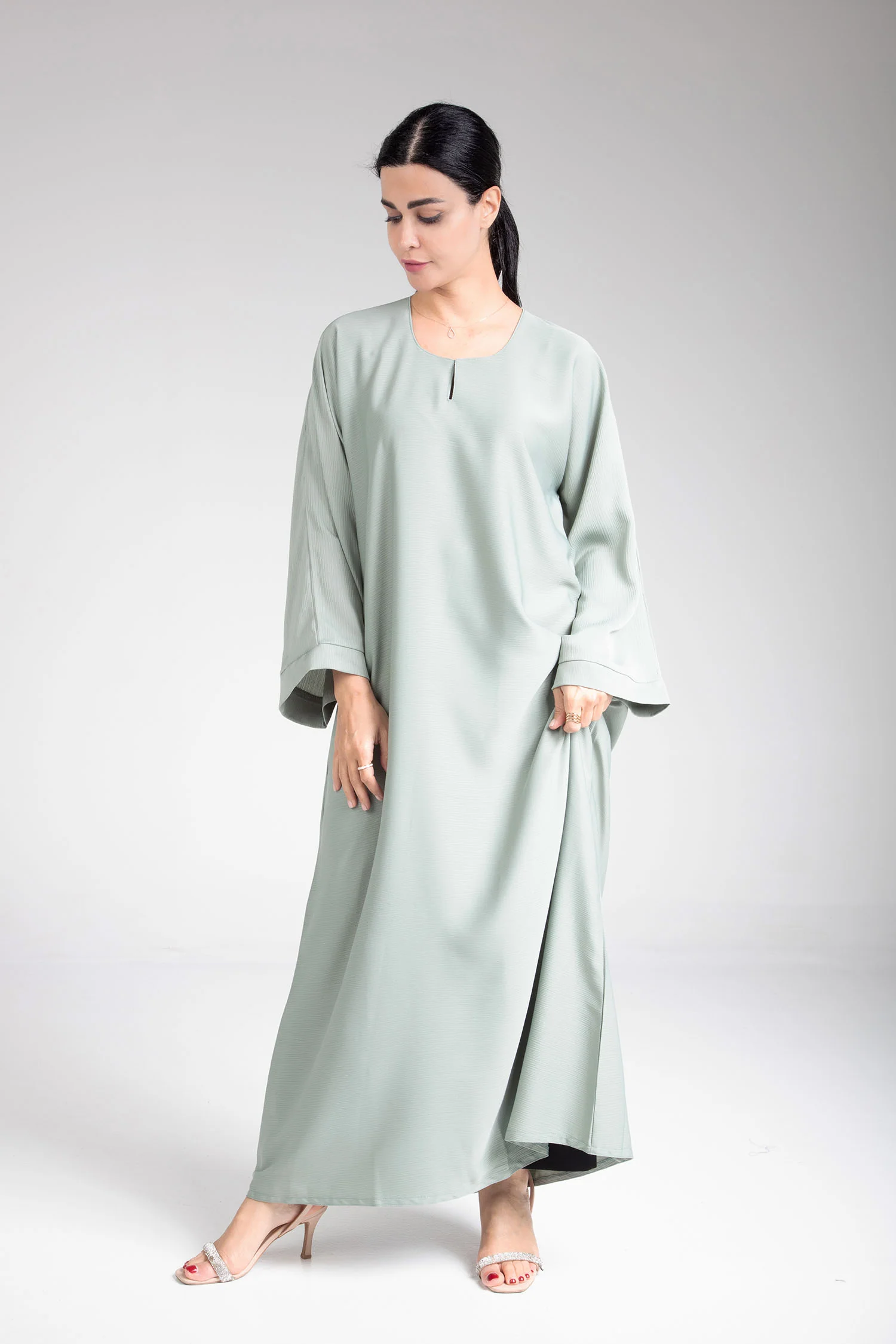 Classic Greenish Abaya - Image 5
