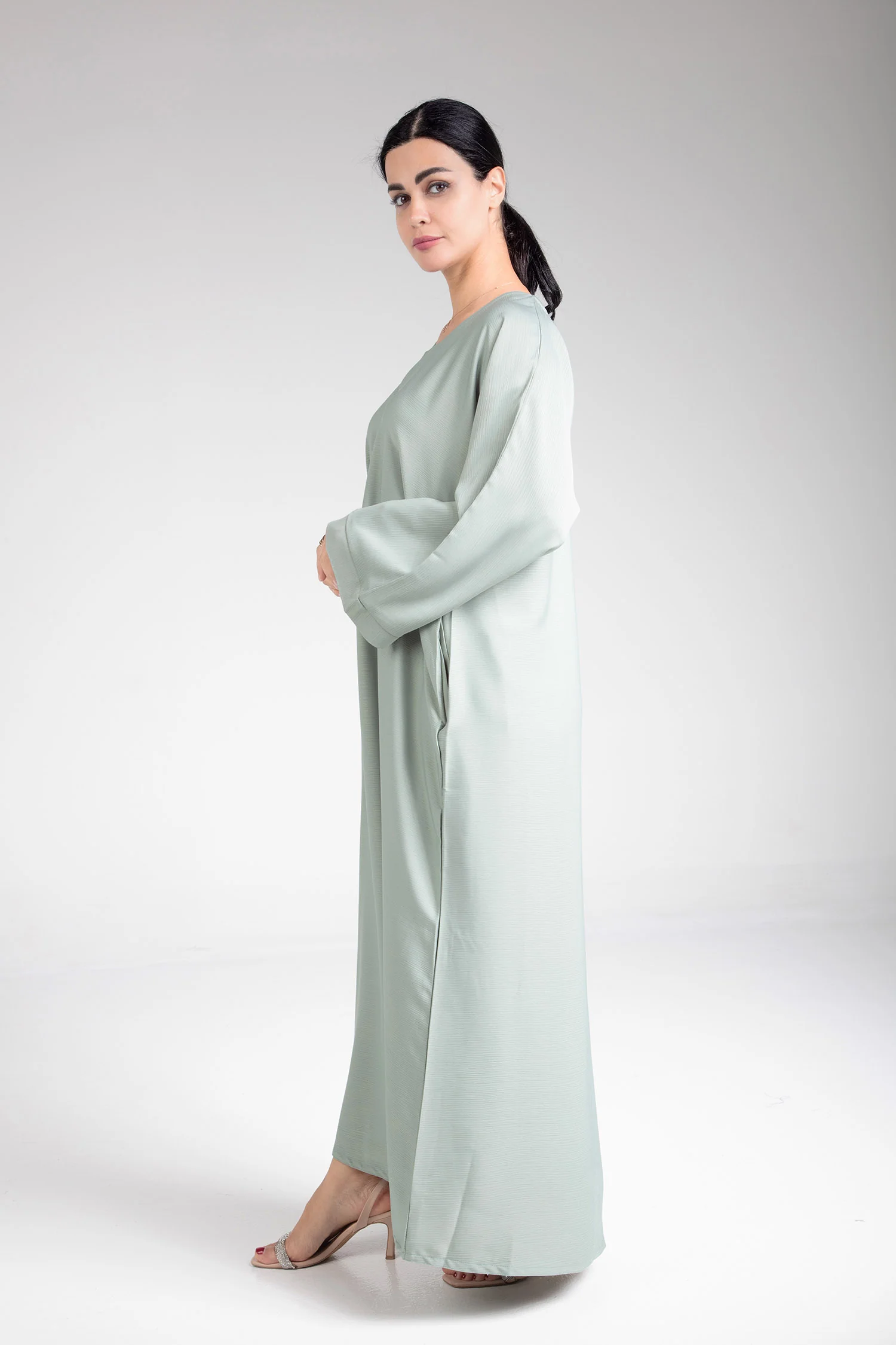 Classic Greenish Abaya - Image 6