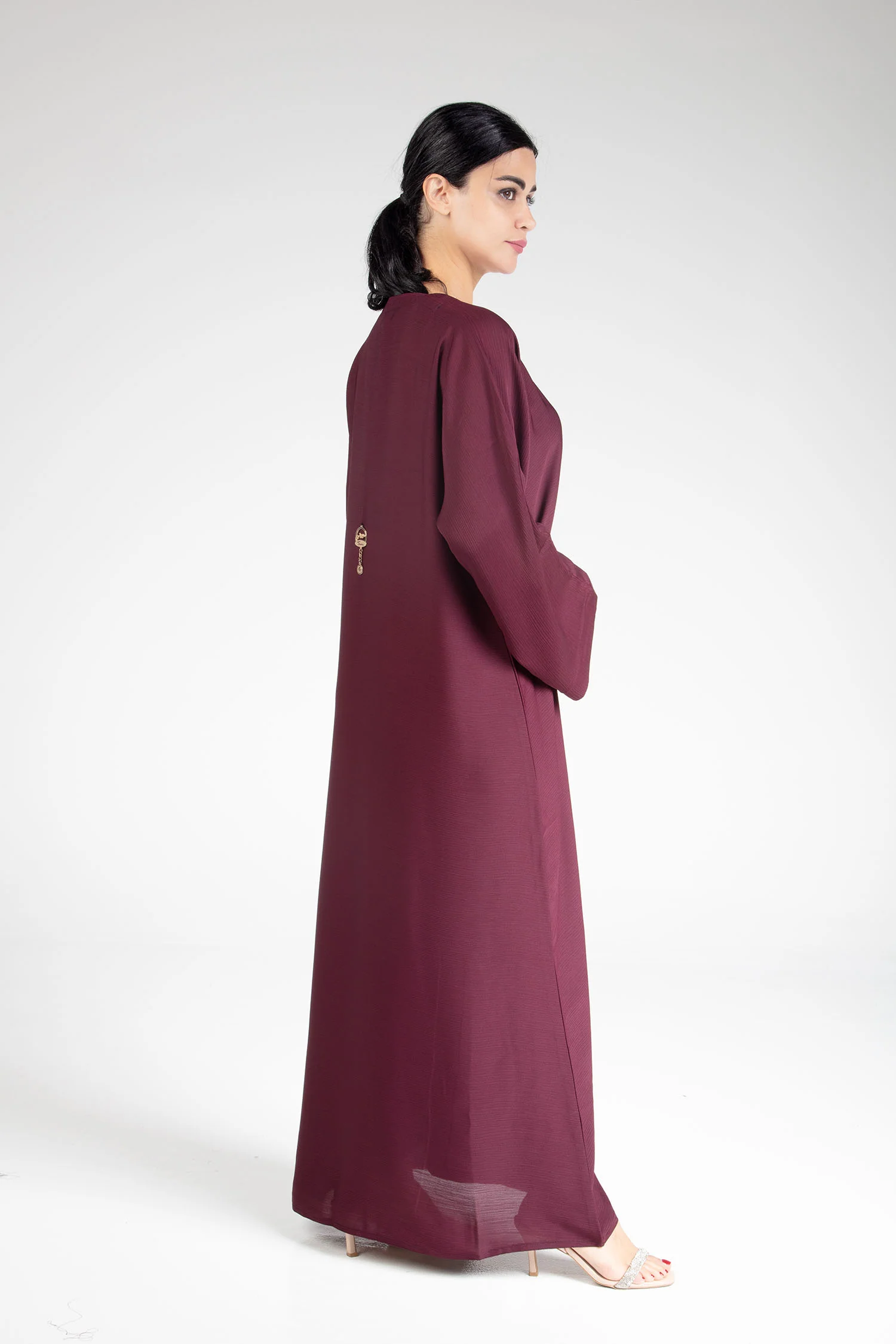 Classic Maroon Abaya - Image 4