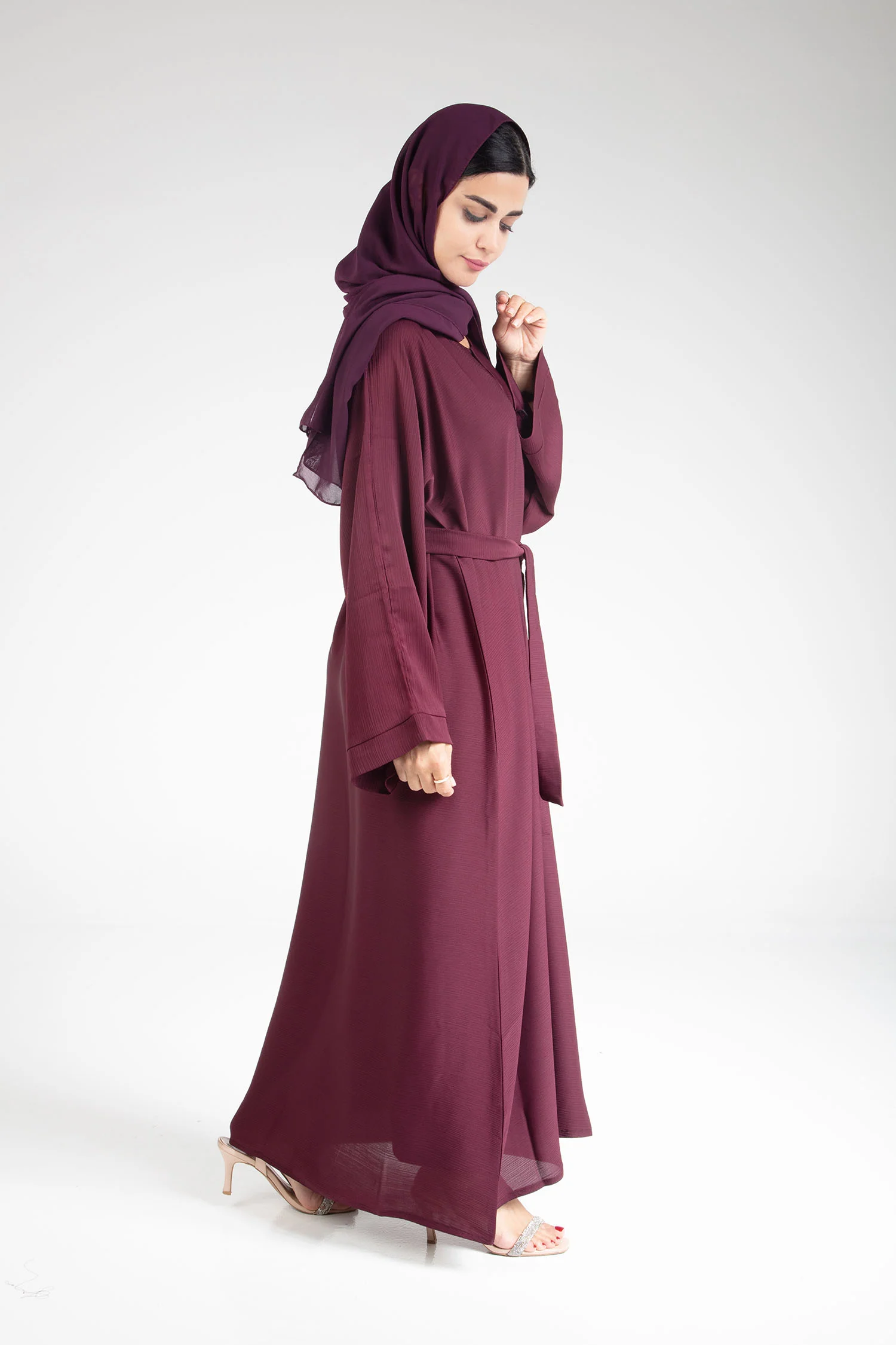Classic Maroon Abaya - Image 5