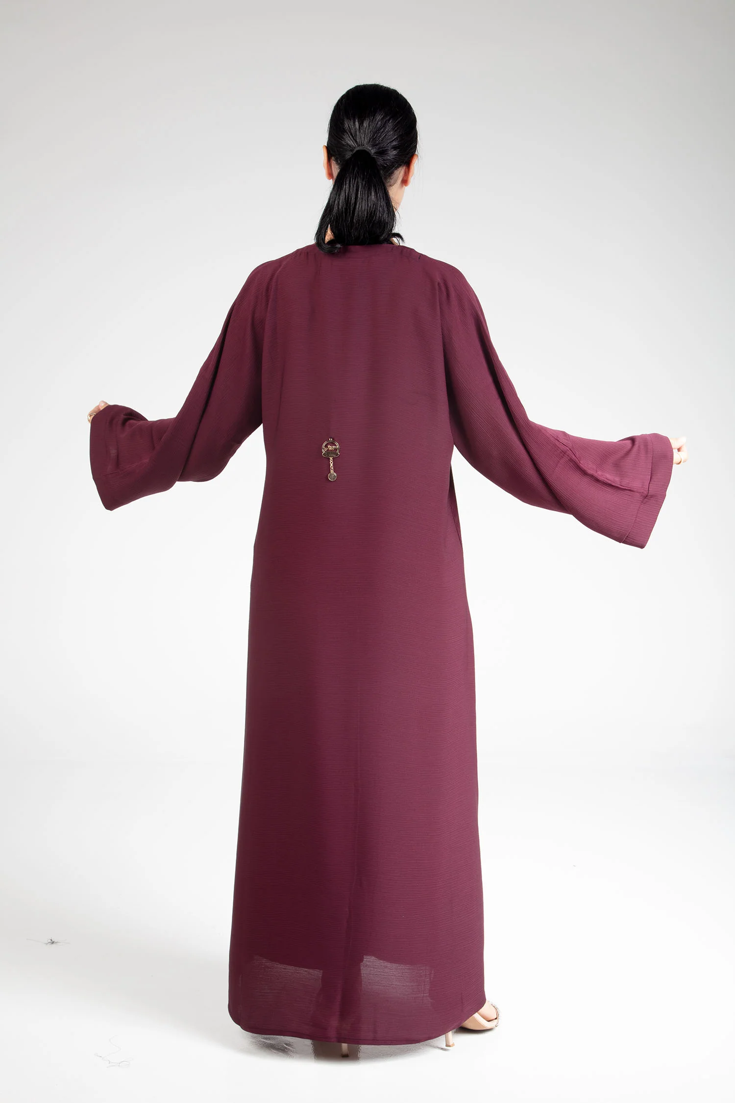 Classic Maroon Abaya - Image 6
