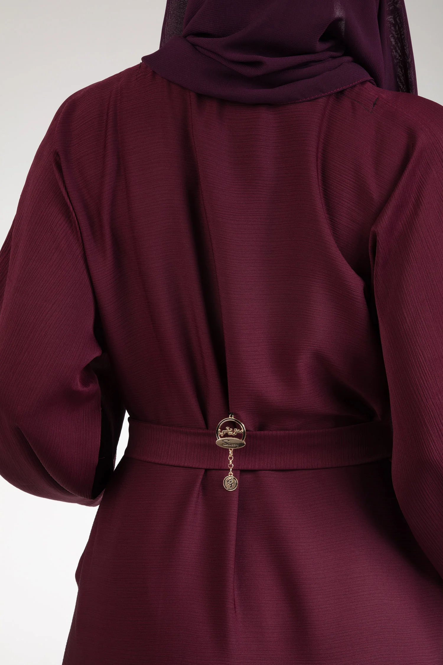 Classic Maroon Abaya - Image 7