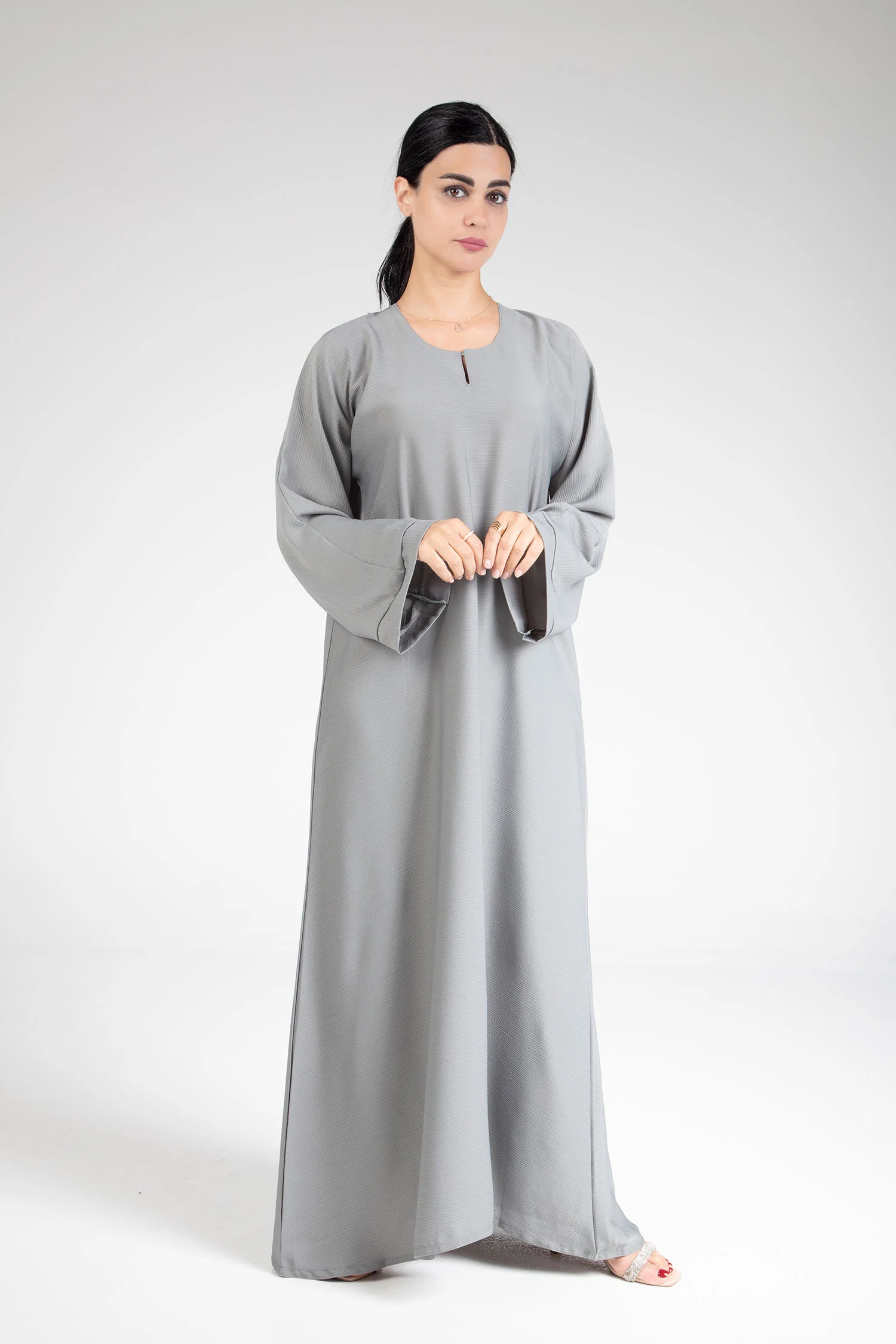 Classic Powder Ash Abaya - Image 4