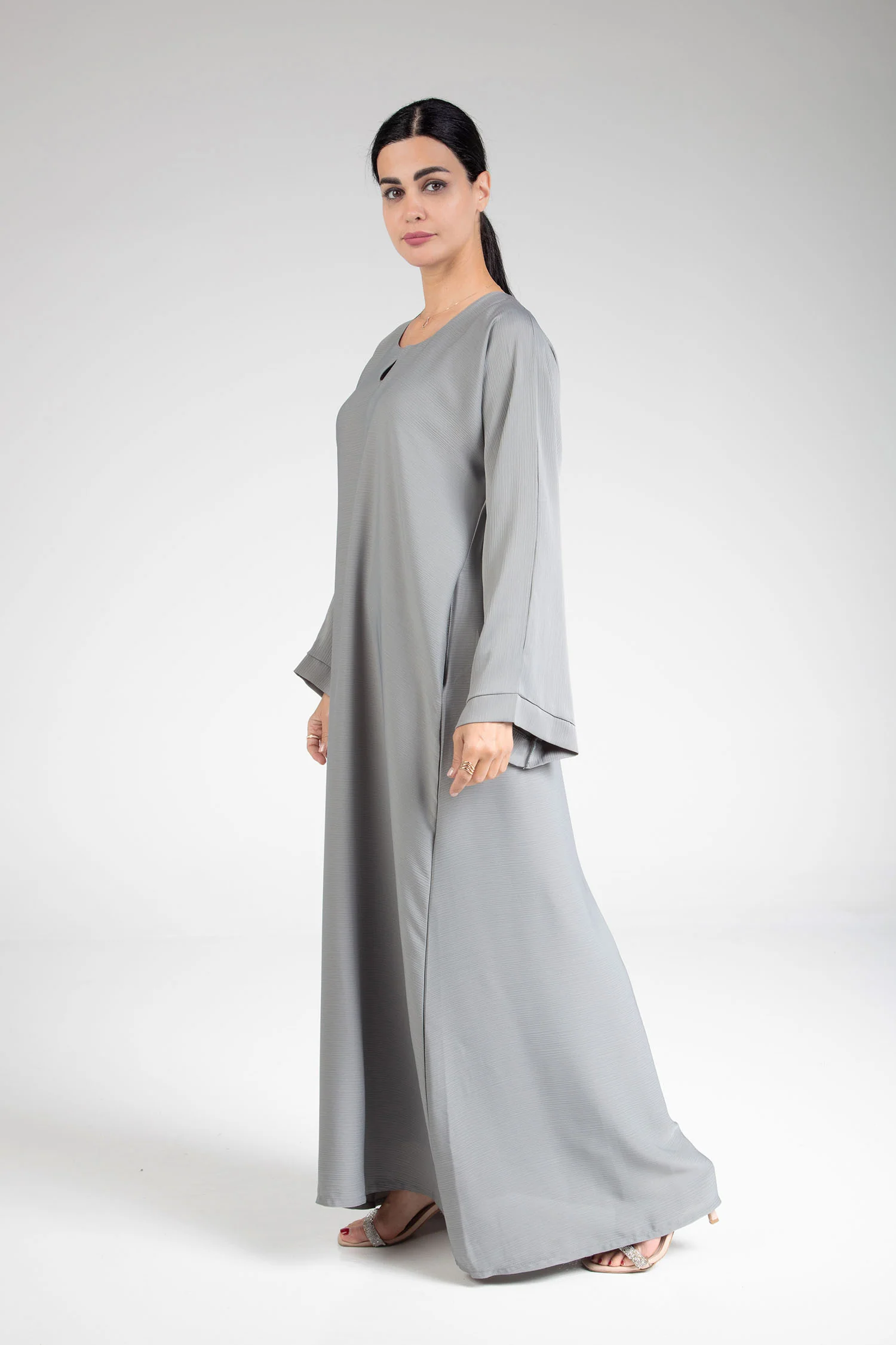 Classic Powder Ash Abaya - Image 6