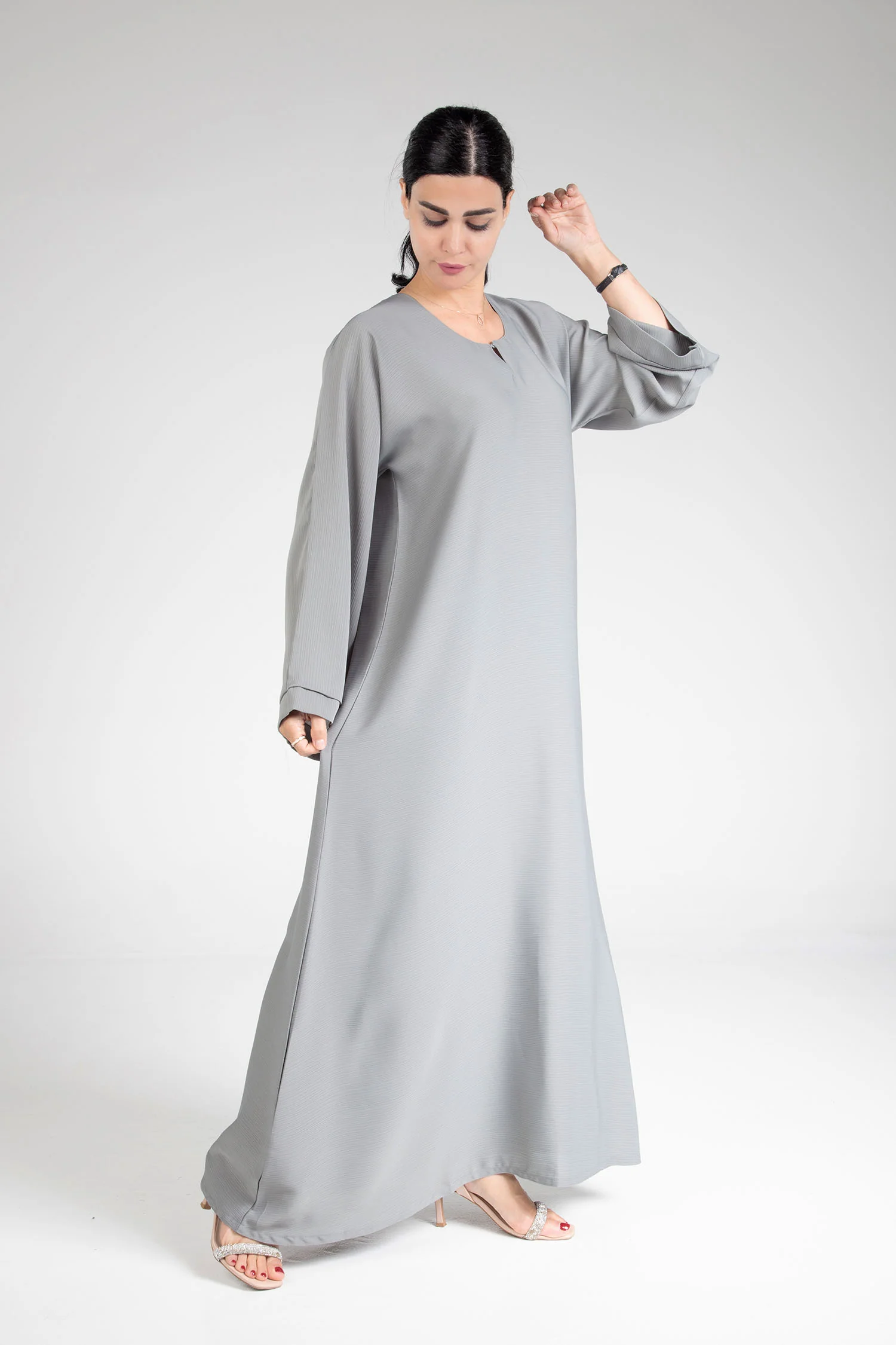 Classic Powder Ash Abaya - Image 8