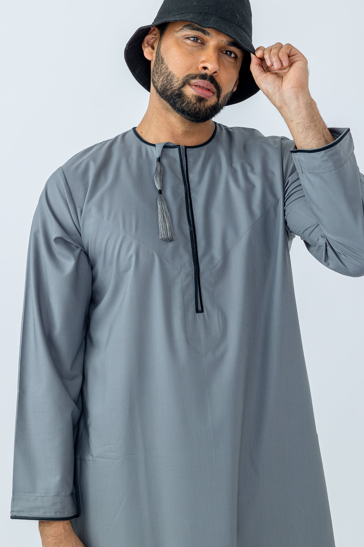 Storm Grey Habeel Thobe - Image 5