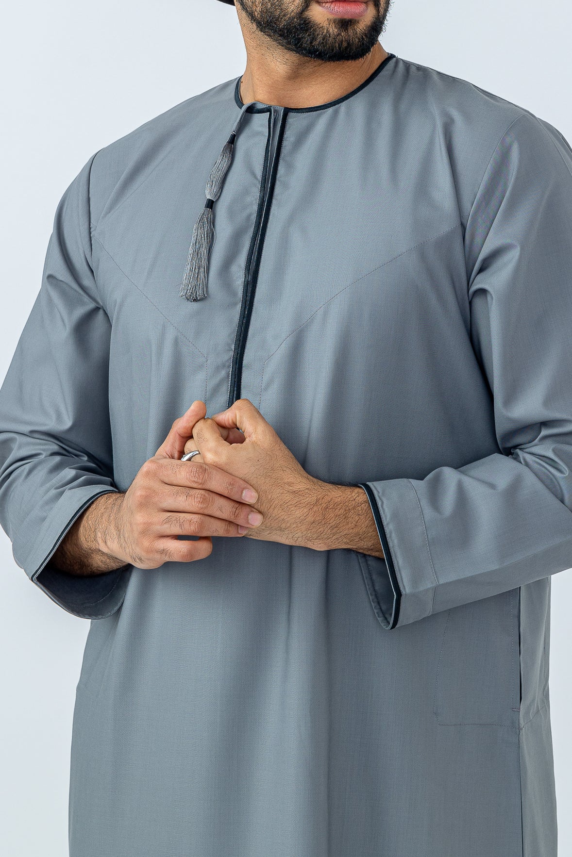 Storm Grey Habeel Thobe - Image 6