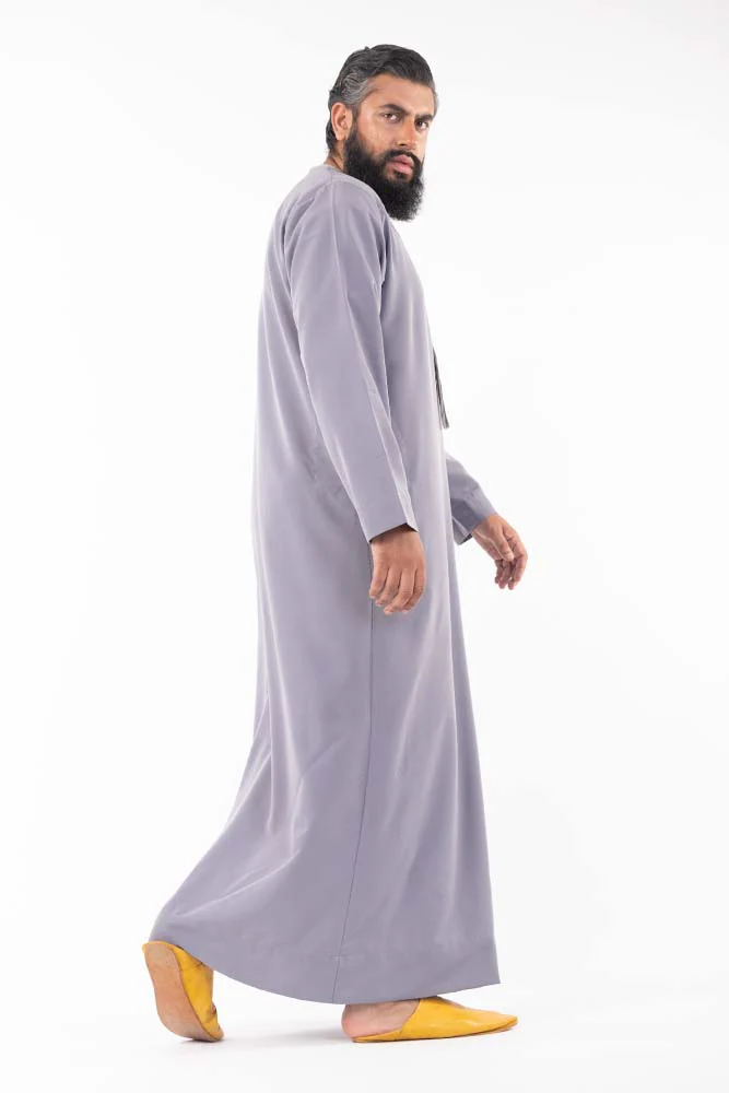 Grey Men Arab Omani Jubba - Image 3
