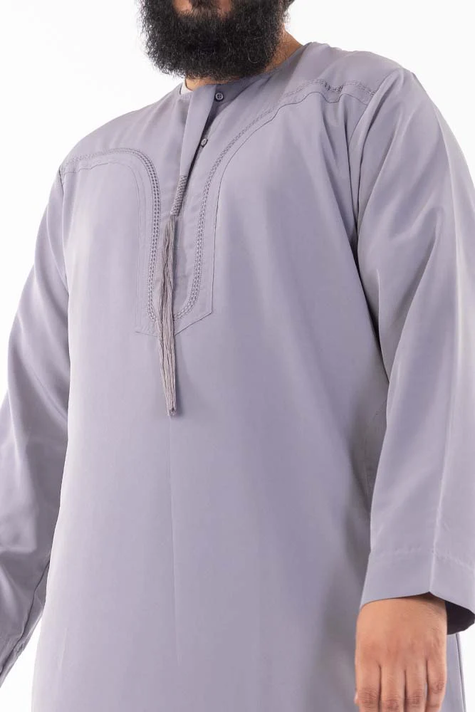 Grey Men Arab Omani Jubba - Image 4