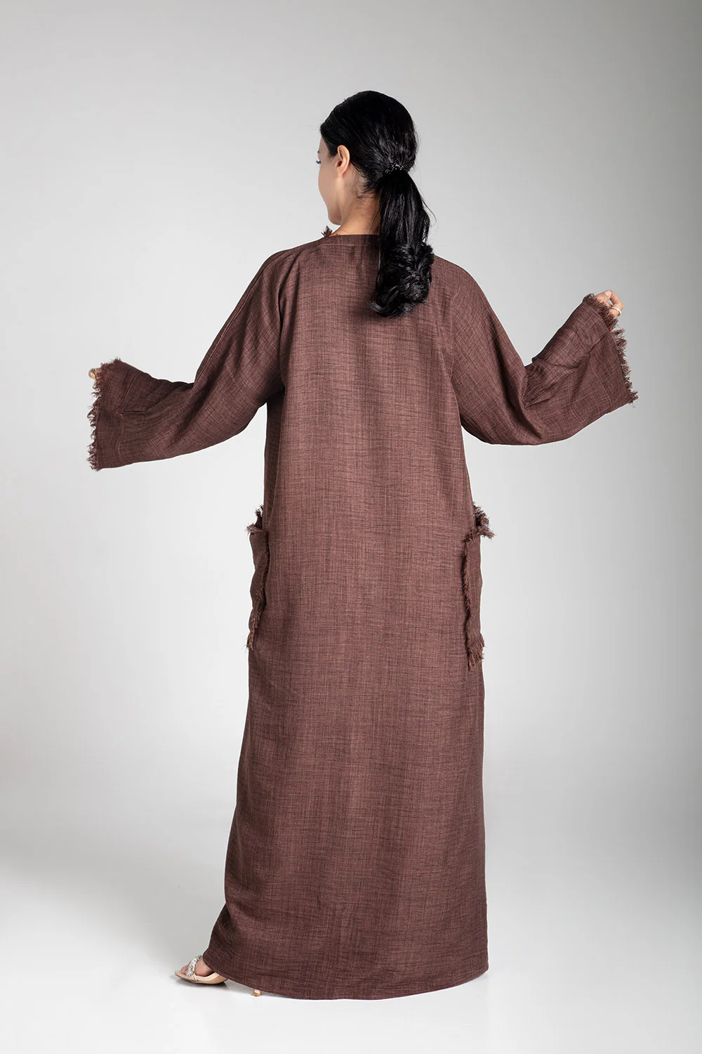 Pastel Brown Linen Kimono - Image 5