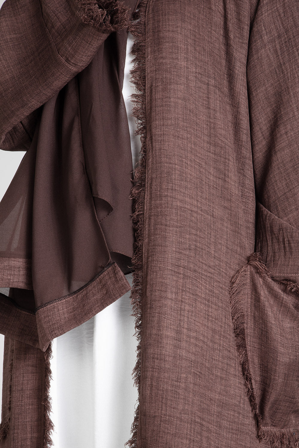 Pastel Brown Linen Kimono - Image 9