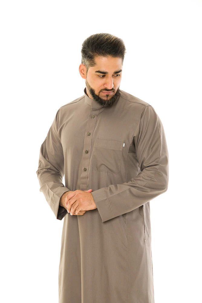 Saudi Collar Jubbah|Thobe - Image 5