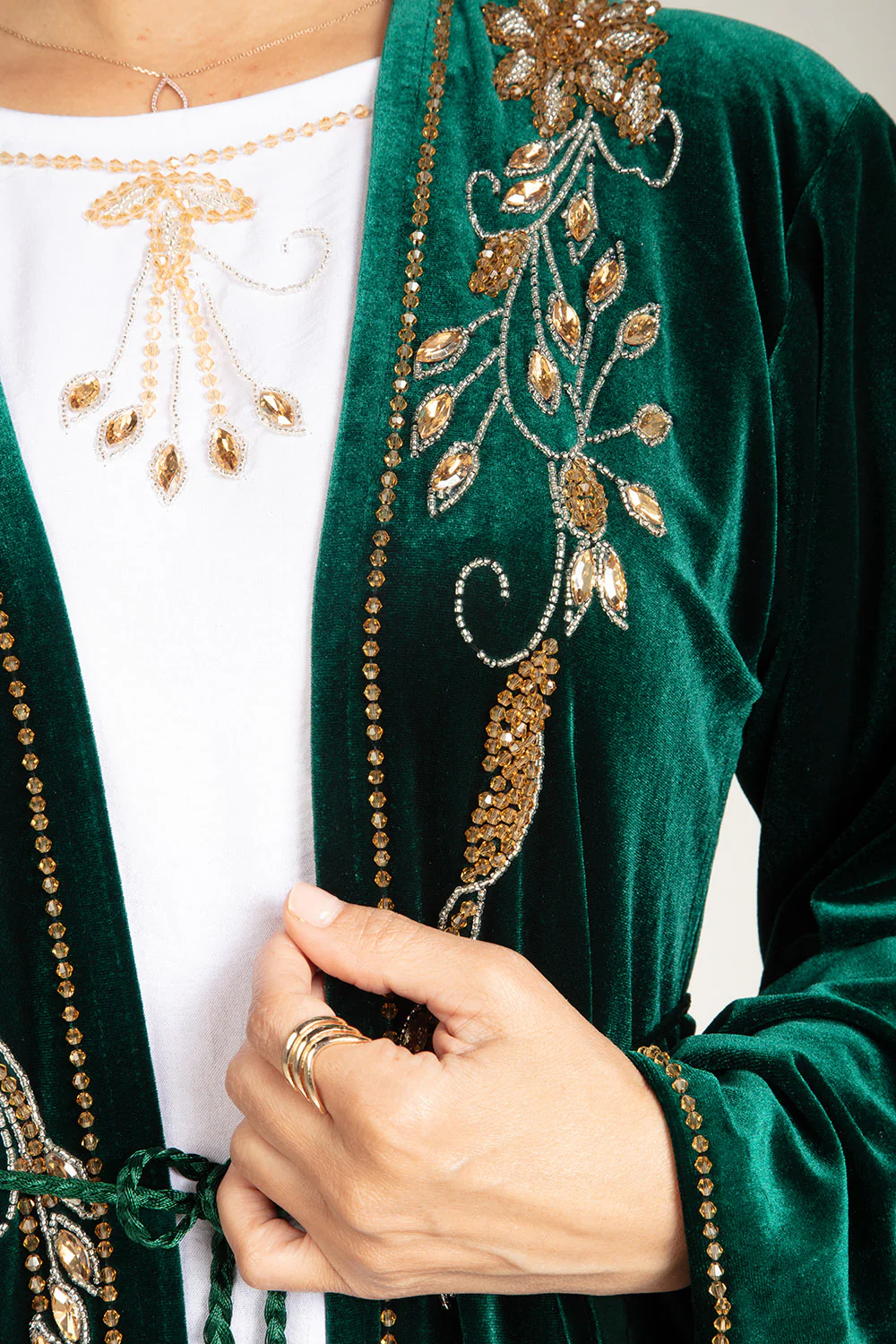 Sherwood Green Velvet Kimono - Image 10