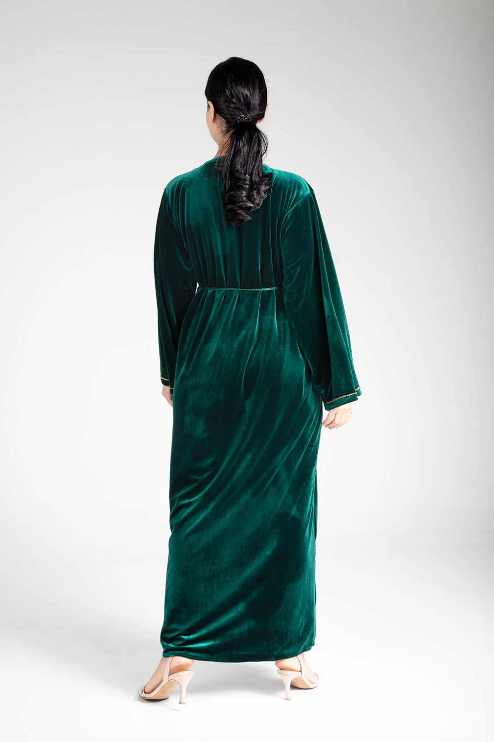 Sherwood Green Velvet Kimono - Image 3
