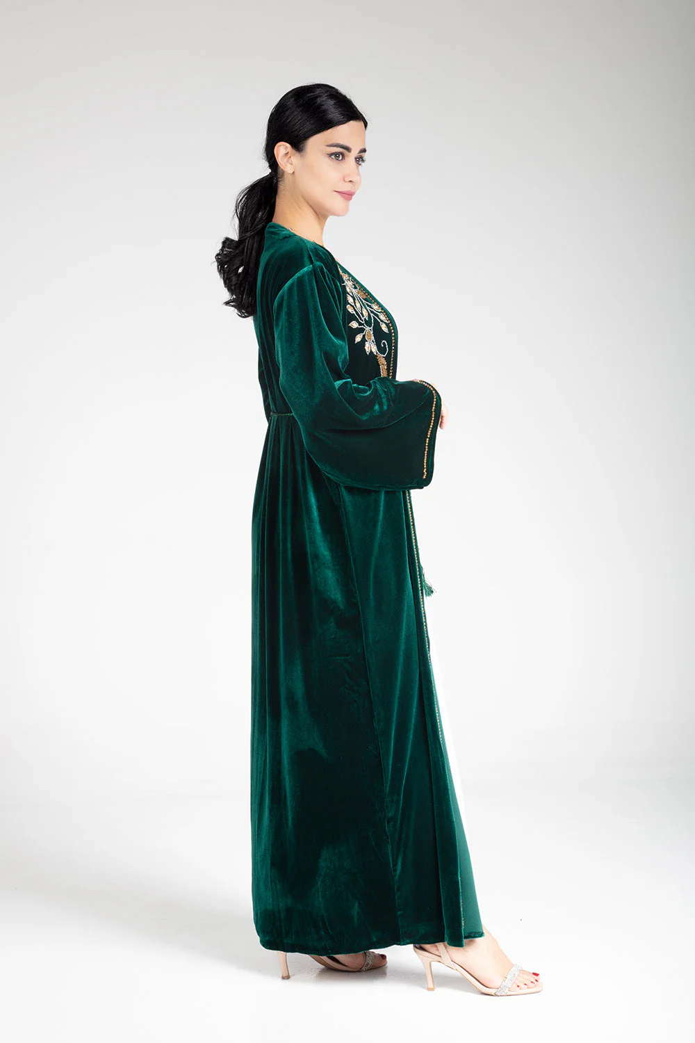 Sherwood Green Velvet Kimono - Image 5