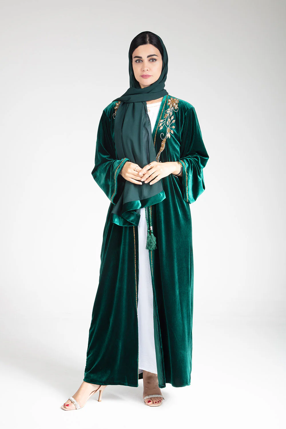 Sherwood Green Velvet Kimono - Image 7
