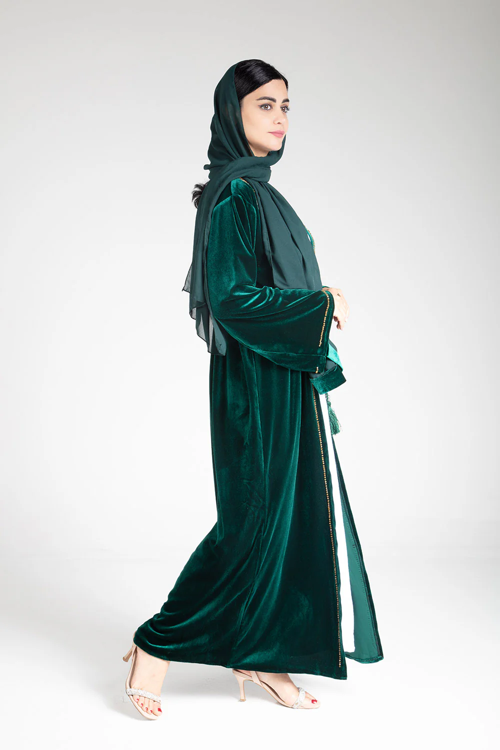 Sherwood Green Velvet Kimono - Image 8